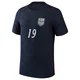 Men's USA National Team Haji Wright ＃19 Authentic Blue 2026 Away Match Soccer Jersey