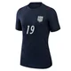 Women's USA National Team Haji Wright ＃19 Authentic Blue 2026 Away Match Soccer Jersey