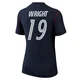 Women's USA National Team Haji Wright ＃19 Authentic Blue 2026 Away Match Soccer Jersey