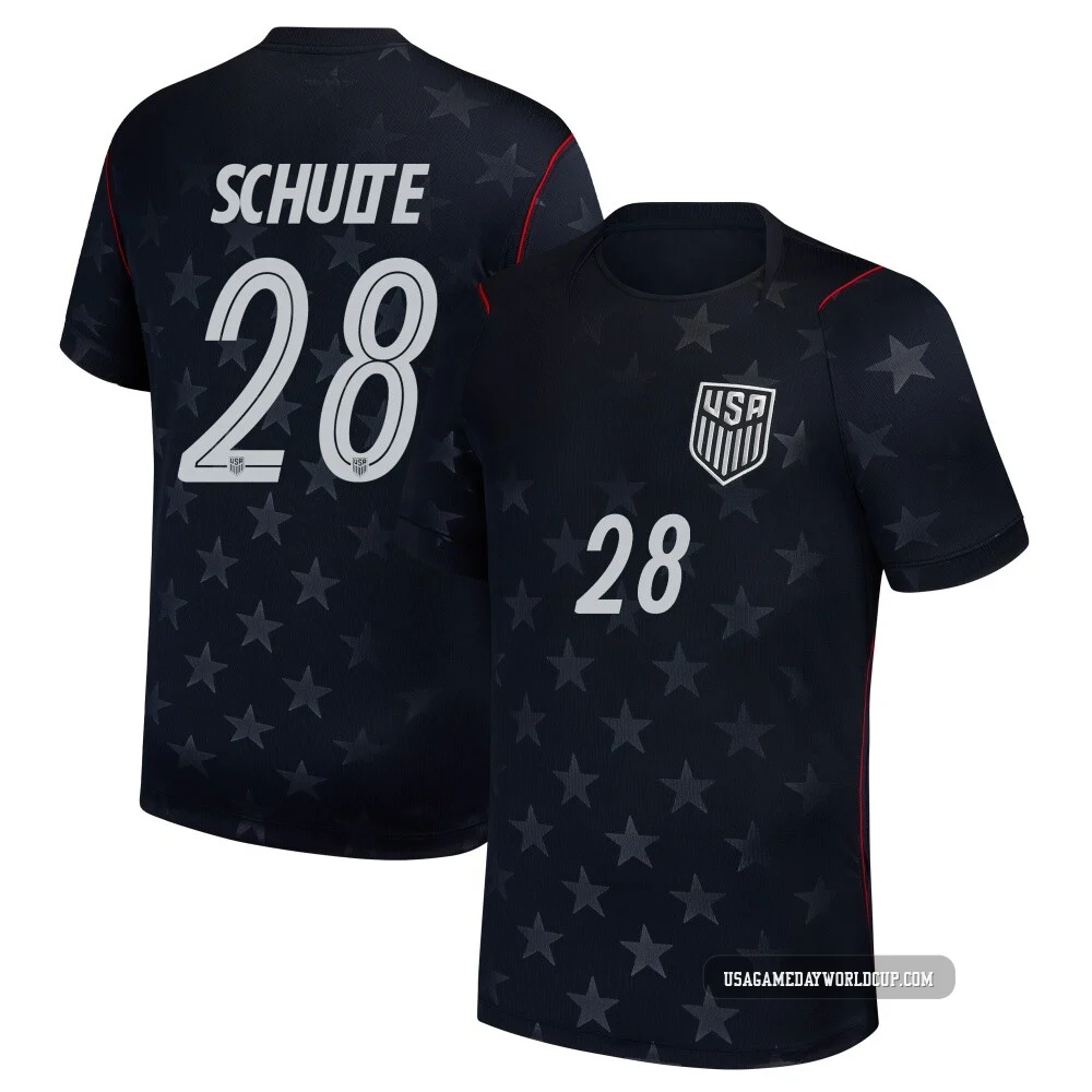 Youth USA National Team Patrick Schulte ＃28 Replica Blue 2026 Away Stadium Soccer Jersey